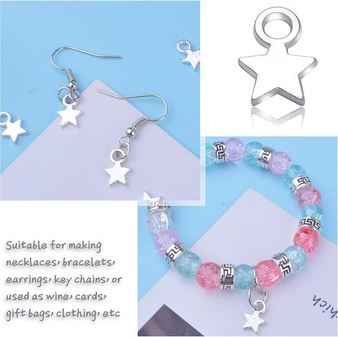 100pcs Mini Star Charms Alloy Star Shape Charms Pendants for DIY Crafting Jewelry Making in Kuwait