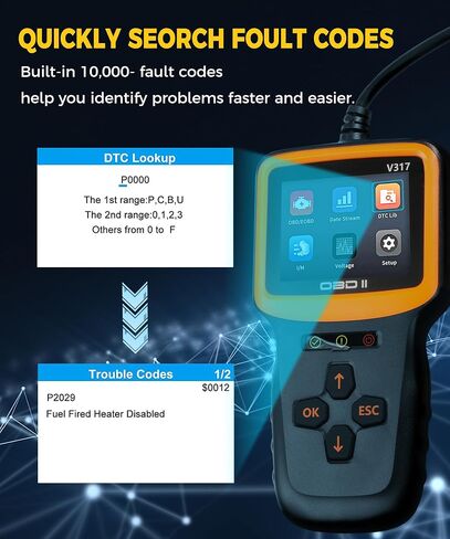 Car Code Reader,Car Scanner Diagnostic Tool,OBD2 Scanner,OBD2 Scanner Diagnostic Tool,Car Accessories Car Diagnostic Tool,Car Code Reader and Reset Tool,OBD Reader for All Vehicles After 1996 in Saudi Arabia