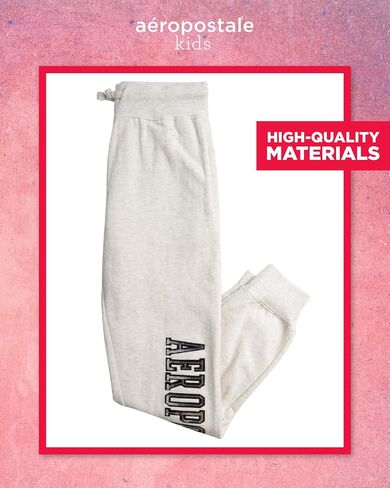 AEROPOSTALE Girls' Joggers Set - 3 Piece Cozy Fleece Pullover Hoodie, Jogger Pants, and Jersey Graphic Tee for Girls (7-16) in Kuwait