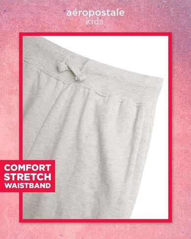 AEROPOSTALE Girls' Joggers Set - 3 Piece Cozy Fleece Pullover Hoodie, Jogger Pants, and Jersey Graphic Tee for Girls (7-16) in Kuwait