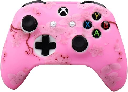 رالان اغطية حماية لذراع تحكم Xbox One بلون زهري من السيليكون متوافقة مع ذراع تحكم Xbox Ones (مقبض ابهام برو بينك × 2، قطة + غطاء جمجمة ومقبض × 2) (زهري) in Kuwait