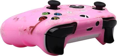 رالان اغطية حماية لذراع تحكم Xbox One بلون زهري من السيليكون متوافقة مع ذراع تحكم Xbox Ones (مقبض ابهام برو بينك × 2، قطة + غطاء جمجمة ومقبض × 2) (زهري) in Kuwait