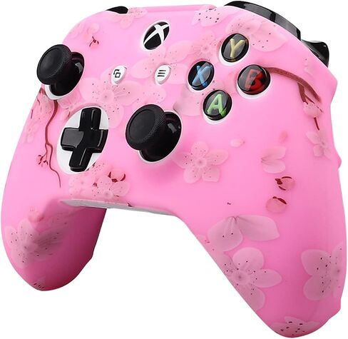 رالان اغطية حماية لذراع تحكم Xbox One بلون زهري من السيليكون متوافقة مع ذراع تحكم Xbox Ones (مقبض ابهام برو بينك × 2، قطة + غطاء جمجمة ومقبض × 2) (زهري) in Kuwait