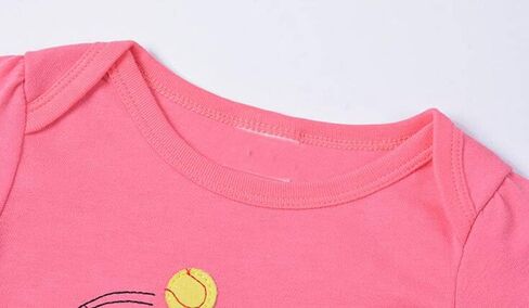 Elephant 100% Cotton Little Girls Top Long Sleeve Clothes Toddler Kids T-Shirt (Pink,18M-6T) in Saudi Arabia
