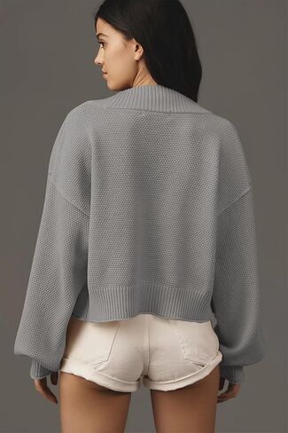 Women's Open Front Cropped Cardigan Lightweight Fall Long Sleeve Waffle Knit Cardigans in Saudi Arabia