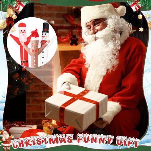 Shappy 3 Pcs Mini Christmas Tube Man Waving Inflatable Tube Guy Xmas Desktop Tube Man Air Snowman Santa Gingerbread Man Gift Toy for Birthday Party Decoration in Saudi Arabia
