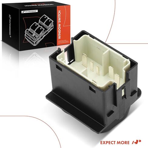 مفتاح نافذة الطاقة الرئيسي A-Premium متوافق مع Ford F-150 F150 F-250 F250 1997-1999، F-250/F-350/F-450/F-550 Super Duty 1999، جانب السائق الأيسر الأمامي in Kuwait