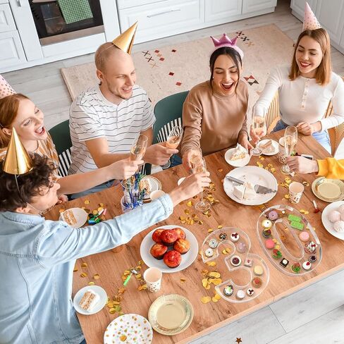 Acrylic Number Charcuterie Board Box: Clear Reusable Number Box Display Tray Candy Dish Decorations (30) in Saudi Arabia