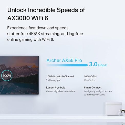راوتر TP-Link AXE5400 ثلاثي الموجات WiFi 6E المعتمد والمجدد (Archer AXE75) - موجه إنترنت لاسلكي جيجابت، موجه فأس للألعاب، موجه VPN، OneMesh، WPA3 (متجدد) in Kuwait