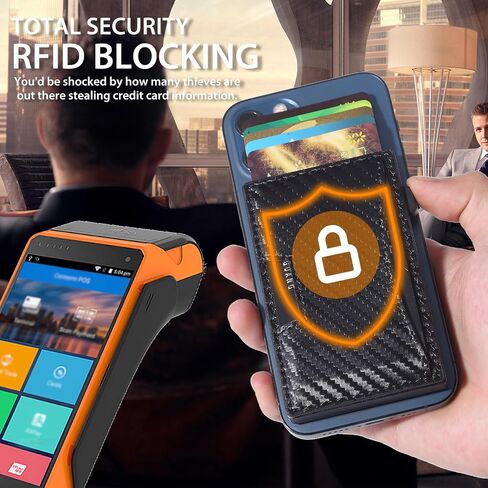 Wallets for Men,Minimalist Slim Detachable Dual use Leather Slots Credit Card Holder, RFID Blocking Smart Pop Up Card Wallet,Mans Wallet Blocking Bifold Front Pocket with Gift Box in Saudi Arabia