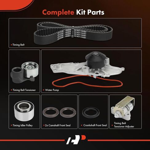 طقم حزام توقيت المحرك الممتاز مع مضخة مياه متوافقة مع Honda Accord 1998-2002، Odyssey 1999 & Acura TL 1999، CL 1997-1999 - 3.0L 3.2L 3.5L in Saudi Arabia
