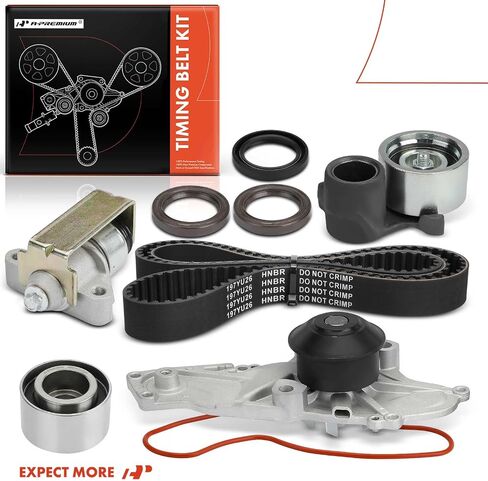 طقم حزام توقيت المحرك الممتاز مع مضخة مياه متوافقة مع Honda Accord 1998-2002، Odyssey 1999 & Acura TL 1999، CL 1997-1999 - 3.0L 3.2L 3.5L in Saudi Arabia