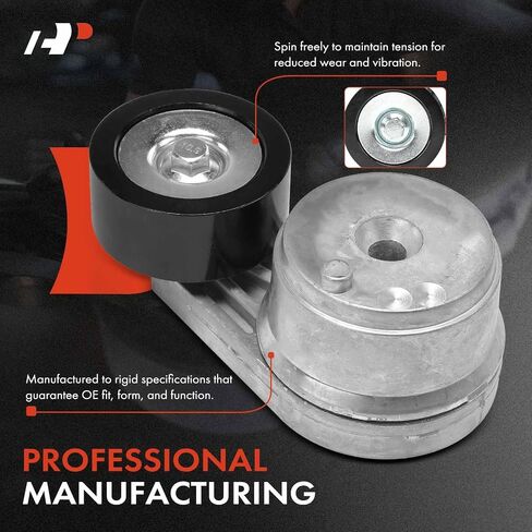 A-Premium Belt Tensioner Assembly with Pulley Compatible with Freightliner Argosy 1999-2011, Columbia 2000-2011, M2 112 2009-2010, Cascadia 2002-2009, Century Class 1999-2008, Replaces #070803451 in Saudi Arabia