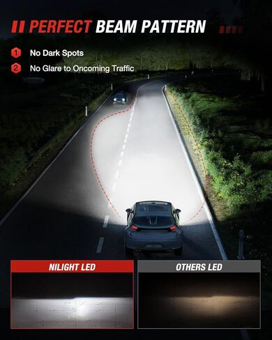 Nilight LED المصابيح الأمامية ومصابيح الضباب تناسب Toyota 4Runner (2010-2020)، استبدال ترقية المصابيح الأمامية الهالوجين، حجم صغير، 6000K أبيض بارد، 6 عبوات in Saudi Arabia