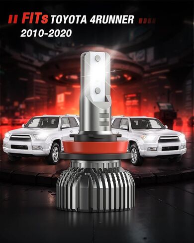 Nilight LED المصابيح الأمامية ومصابيح الضباب تناسب Toyota 4Runner (2010-2020)، استبدال ترقية المصابيح الأمامية الهالوجين، حجم صغير، 6000K أبيض بارد، 6 عبوات in Saudi Arabia
