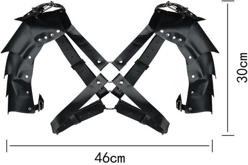 Medieval Viking Leather Warrior Shoulder Armor Halloween Knight Pauldron Body Chest Harness Guard for LARP Ren Faire in Kuwait