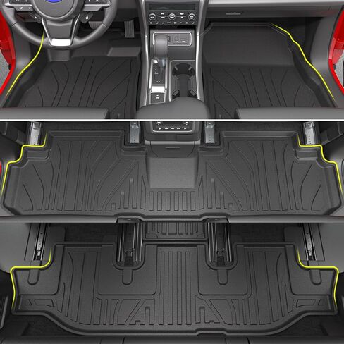 powoq 7&8 Seats Floor Mat Compatible with 2019-2024 Subaru Ascent Trunk Mat 3rd Backrest Mat Replacement for 2019-2024 Subaru Ascent Accessories(7&8 Seats Trunk Mat+3rd Row Backrest Mat+Floor Mat) in Saudi Arabia