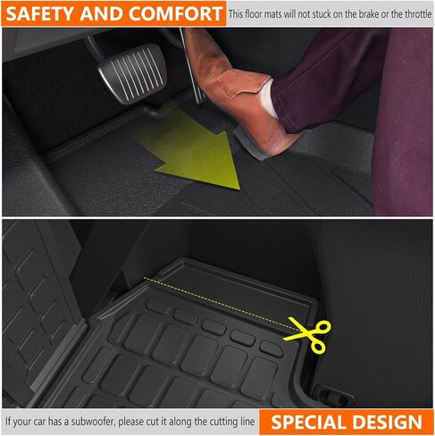 powoq 7&8 Seats Floor Mat Compatible with 2019-2024 Subaru Ascent Trunk Mat 3rd Backrest Mat Replacement for 2019-2024 Subaru Ascent Accessories(7&8 Seats Trunk Mat+3rd Row Backrest Mat+Floor Mat) in Saudi Arabia