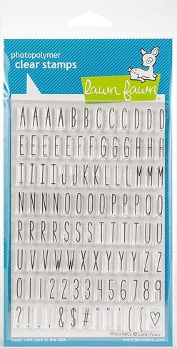 LAWN FAWN Clear Stamps 4"X6"-Milo's ABCs, White in Saudi Arabia