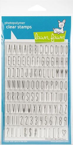 LAWN FAWN Clear Stamps 4"X6"-Milo's ABCs, White in Saudi Arabia