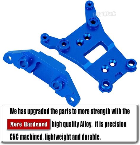 Carbon Fibre Chassis Brace Upgrades Part for 1/10 Rustler 4WD (VXL)/Slash 4X4 LCG(VXL),RC Aluminum Chassis Brace Kit Hops Up, Replace Part#6730,Navy Blue in Kuwait