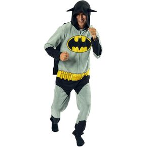 بدلة Bioworld Batman Superhero الرجالية مع كيب وغطاء للرأس