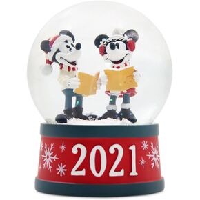 Disney Mickey and Minnie Mouse 2021 Holiday Snow Globe