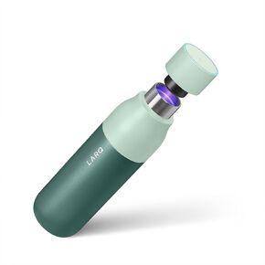 LARQ Bottle PureVis 17 oz - Self-Cleaning and Insulated Stainless Steel Water Bottle with UV Water Purifier and Award-winning Design | Reusable & Travel Friendly, 1-Year Warranty, Granite White