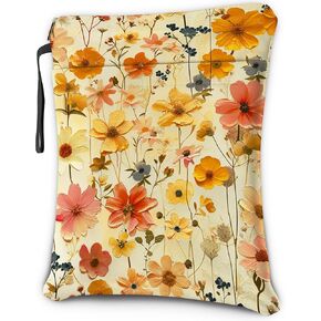 Book Lover Gift for Watercolour Flower, Book Sleeve with Zipper, Plants Book Cover.
