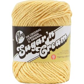 Lily Sugar 'N Cream The Original Solid Yarn, 2.5oz, Medium 4 Gauge, 100% Cotton - Aqua Solid - Machine Wash & Dry