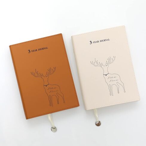 Three Years Memory Journal, Original Daily Gratitude Summary Journal, Self-Filling Schedule Book, Efficiency Planner Handbook Diary Birthday Gratitude New Year Christmas Gift (Brown) in Saudi Arabia