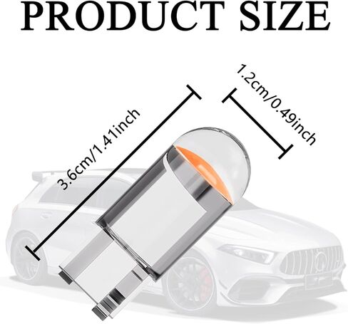 beypovk 30PCS 194 LED Light Bulbs, 6000K 168 2825 W5W T10 Wedge COB LED Replacement Bulbs, Error Free Interior Bulbs for Car Dome Map Door Courtesy License Plate Lights (Yellow) in Kuwait