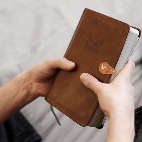 Leather Magnetic Bookmarks for Women Men, Angel Holy Grail Pattern Vintage Bookmark Motivational Text Book Marker Clip Wine Red Leather Bookmark Charm for Book Lover Readers in Kuwait