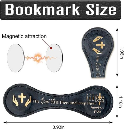 Leather Magnetic Bookmarks for Women Men, Angel Holy Grail Pattern Vintage Bookmark Motivational Text Book Marker Clip Wine Red Leather Bookmark Charm for Book Lover Readers in Kuwait
