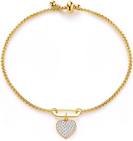 FIORICASA Gold Lucky Four Leaf Clover Bracelet for Woman, 18K Gold Plated Stainless Steel, Adjustable (Cuba Chain) in Saudi Arabia