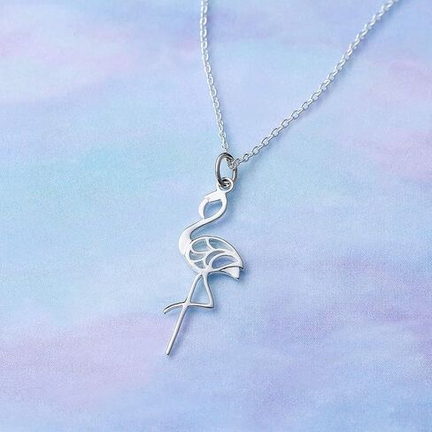 Boma Jewelry Sterling Silver Flamingo Necklace, 17 Inches in Saudi Arabia