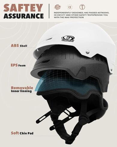 Findway Snowboard Helmet [Upgrade] Ski Helmet for Adults,[Goggle Friendly] Durable ABS Shell, Protective EPS Foam & Adjustable Fit, Snow Sport Helmet for Men, Women & Youth in Kuwait