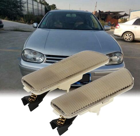 Front Bumper Side Marker Light Housing, 1 Pair Smoked Lens Front Bumper Side Marker Lamp Housing, 617215181853 Compatible with MK4 (Brown) in Saudi Arabia