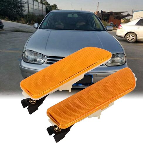 Front Bumper Side Marker Light Housing, 1 Pair Smoked Lens Front Bumper Side Marker Lamp Housing, 617215181853 Compatible with MK4 (Brown) in Saudi Arabia