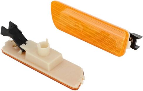 Front Bumper Side Marker Light Housing, 1 Pair Smoked Lens Front Bumper Side Marker Lamp Housing, 617215181853 Compatible with MK4 (Brown) in Saudi Arabia