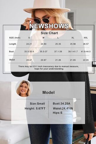 Newshows Womens 2024 Fall Sweater Wool Crewneck Winter Fashion Cable Knit Long Sleeve Business Casual Outfits Pullover Tops in Kuwait
