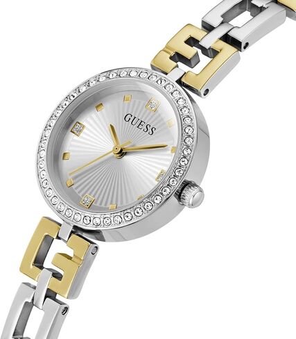 GUESS Ladies 26mm Watch - Rose Gold Tone Bracelet White Dial Rose Gold Tone Case in Saudi Arabia