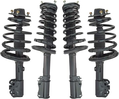 TRQ Front and Rear Strut & Coil Spring Assembly Set Driver & Passenger Sides Compatible with 97-01 Lexus ES300 97-03 Toyota Avalon Camry in Saudi Arabia