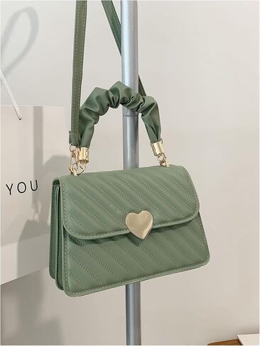 حقيبة يد نسائية من MakeMeChic بمقبض علوي من جلد البولي يوريثان وحقائب يد مربعة الشكل وحقائب كروس in Saudi Arabia