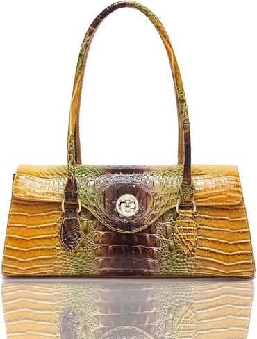حقيبة يد للنساء حقيبة يد كبيرة محفظة لسيدة جلد التمساح نمط مقبض علوي حقيبة يد حقيبة حمل المحفظة in Kuwait