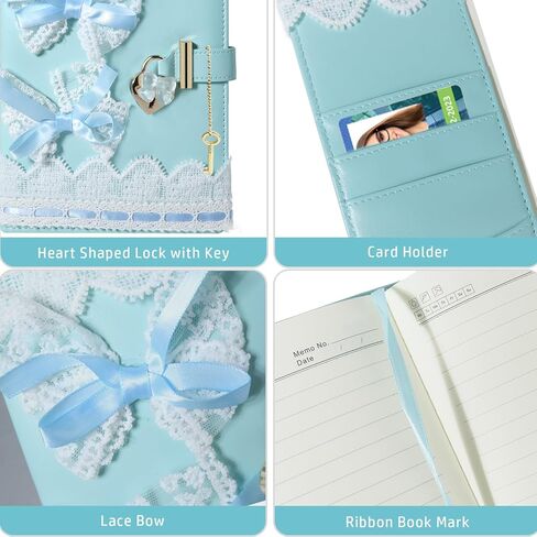 Diary with Lock for Girls, Cute Journal with Lock and Keys, Girls Diary Locked Journal with Bow for Little Kid Writing Drawing Gifts for Girls of All Ages in Saudi Arabia