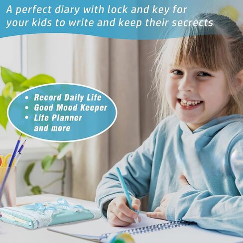 Diary with Lock for Girls, Cute Journal with Lock and Keys, Girls Diary Locked Journal with Bow for Little Kid Writing Drawing Gifts for Girls of All Ages in Saudi Arabia