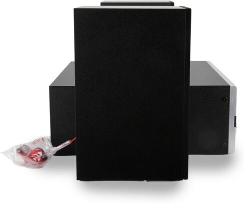 VICTOR Milwaukee 50 Watt Desktop Bluetooth Stereo System with CD/MP3 Player, FM Radio, Functioning VU Meters, and Detached Stereo Speakers, Black in Kuwait