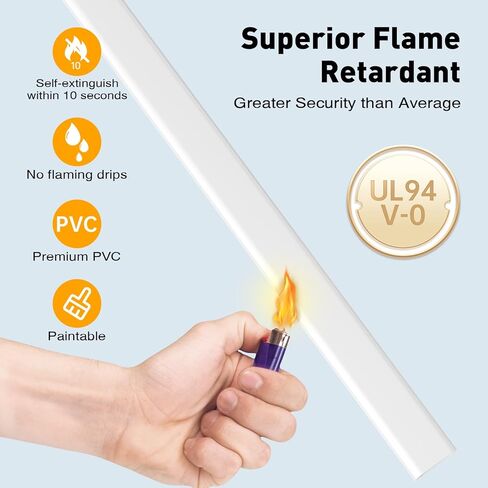 Delamu Cord Hider, 62.8in Cord Cover Wall, One-Cord Cable Hider, Wire Covers for Cords, Cable Cover Cable Raceway, Wall Cord Cable Concealer, Wire Hiders for TV on Wall, 4xL15.7 W0.59 H0.4in, White in Kuwait