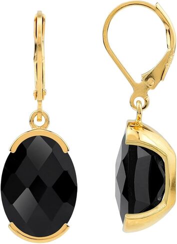 Silvershake 10.34ct. Natural Emerald Green Agate White Gold Plated 925 Sterling Silver Leverback Dangle Earrings in Saudi Arabia